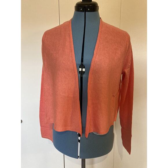 J Jill Cardigan Sweater Shrimp Linen Blend Womens Size Petite XS - Picture 5 of 7